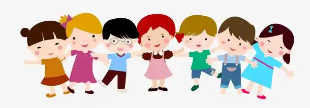 手拉手卡通小朋友免抠素材免费下载_觅元素51yuansu.com