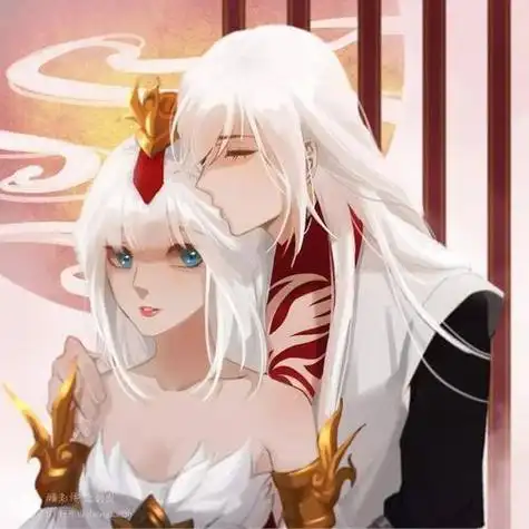 王者荣耀卡通头像王昭君带字情侣头像