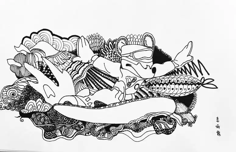 2019.7.17周日下午.金凤路.创意素描班.手绘《迪士尼卡通人物》