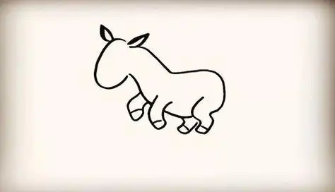 马蹄简笔画马的马蹄简笔画