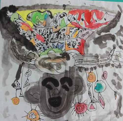 2013-3-13 彩墨——头顶的精彩(幼b) - 光影 - 星辰印象儿童美术工作