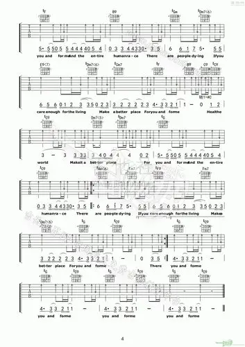 heal the world吉他谱(图片谱,弹唱)_michael jackson(迈克尔·杰克逊