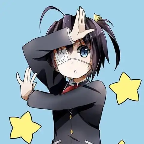 一个在眼上蒙着白色绷带的头像