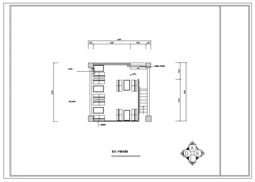 长13.585米宽8.53米二层西餐烧烤吧室内装修设计施工图-餐饮空间装修-