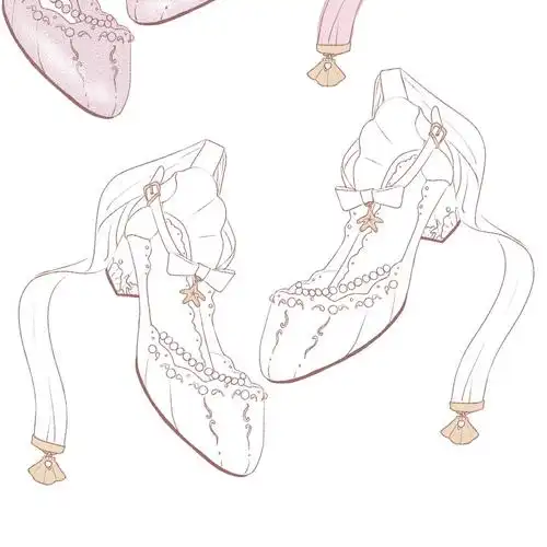 茶会鞋_茶会款洛丽塔星闪闪lolita基础款鞋梅露露珍珠链蝴蝶结高跟