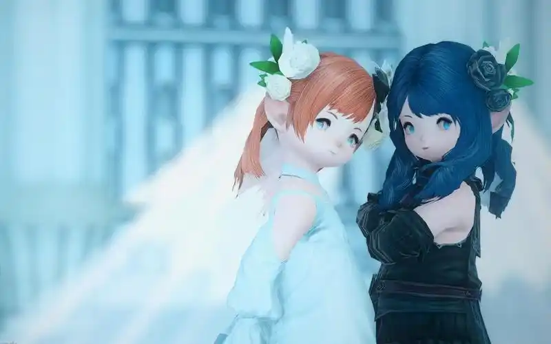 【ff14/光暗巫女】盖娅小肥和琳小肥的永结同心