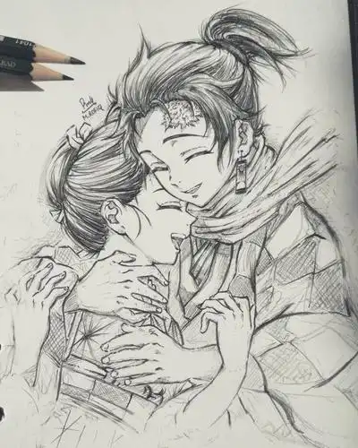 动漫人物铅笔画临摹素材,43张大神级手绘线稿,建议收藏!