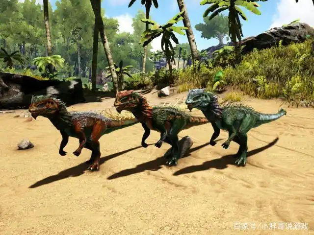 方舟生存进化:人送外号小毒狗的双脊龙,非常适合看家护院
