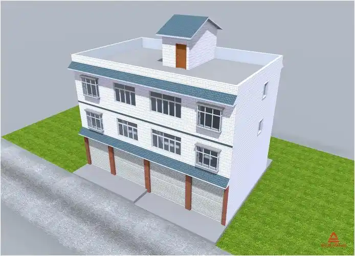 16x10米三层临街门面楼房建筑平面图户型图一梯两户图纸