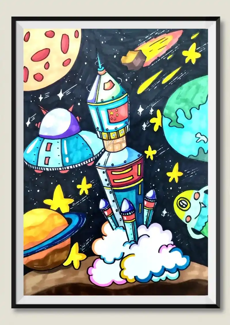 图文伙伴计划 #科技画 #科幻画 - 抖音