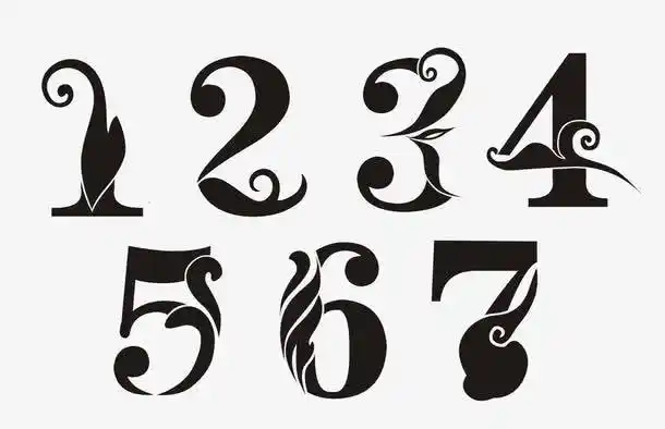 艺术字体1234567