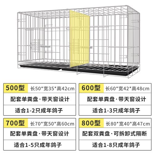 鸽子养殖笼家用带隔断配对繁殖大号鸽舍用具笼子