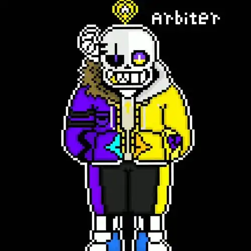 自家新骨(裁决者 sans)像素图