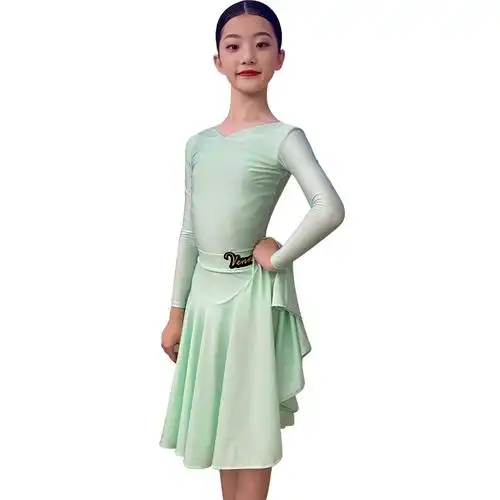 venny薇妮拉丁舞服女儿童分体规定高级定制女童拉丁舞演出服