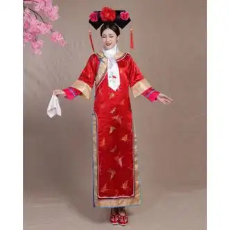 摩乐图满族清朝还珠格格服装女古装格格服士成人清代妃子嬷嬷装舞台