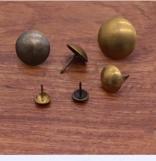 仿古纯铜泡钉大门帽钉中式装饰鼓钉木门铜配件古建黄铜圆头门钉 2cm