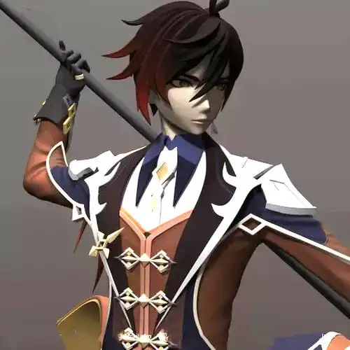 提瓦特大陆最古老的神明——钟离-enjoying3d打印模型网