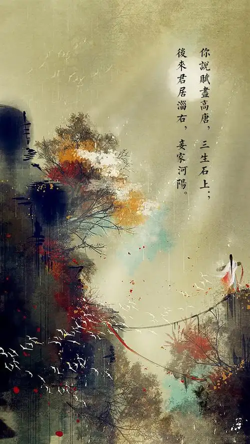 唯美诗词文字风景高清手机壁纸
