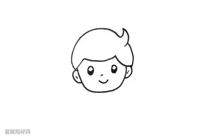 有关小男孩的简笔画