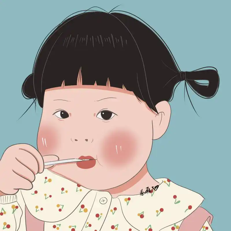 插画 | 头像 | 吃棒棒糖的小女孩 图片92二改92商用92去签名