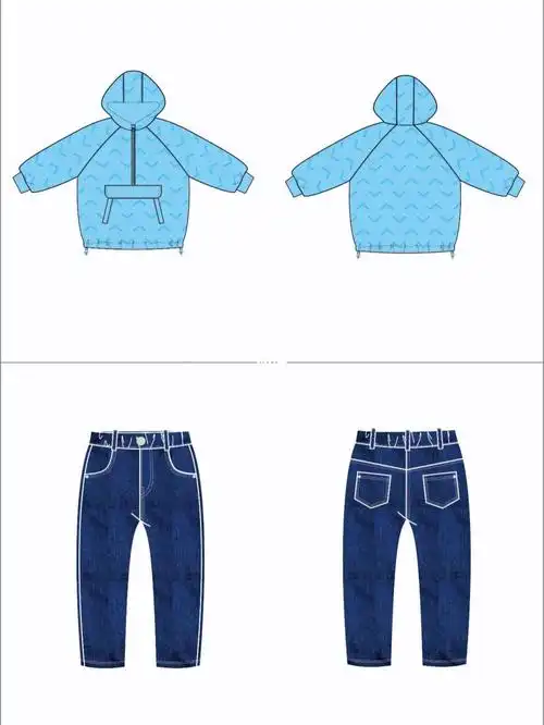 服装款式图正反面