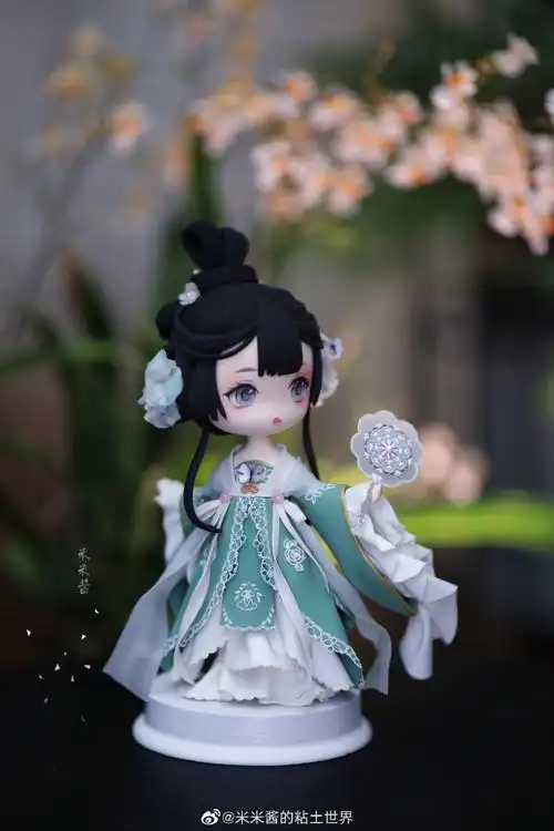 超轻粘土#古风q版征集鲛人泪/执扇青菱#转发抽奖#12月28号开关注