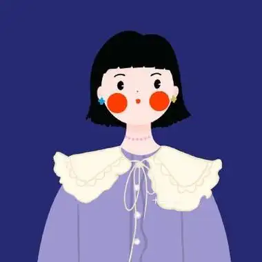 插画头像侧影短发