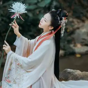 《洛川》魏晋汉服女汉服女套装中国风广袖交领襦裙正品原创非古装