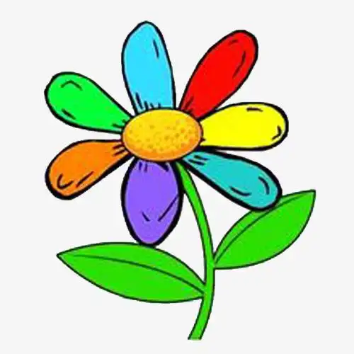 卡通七色花