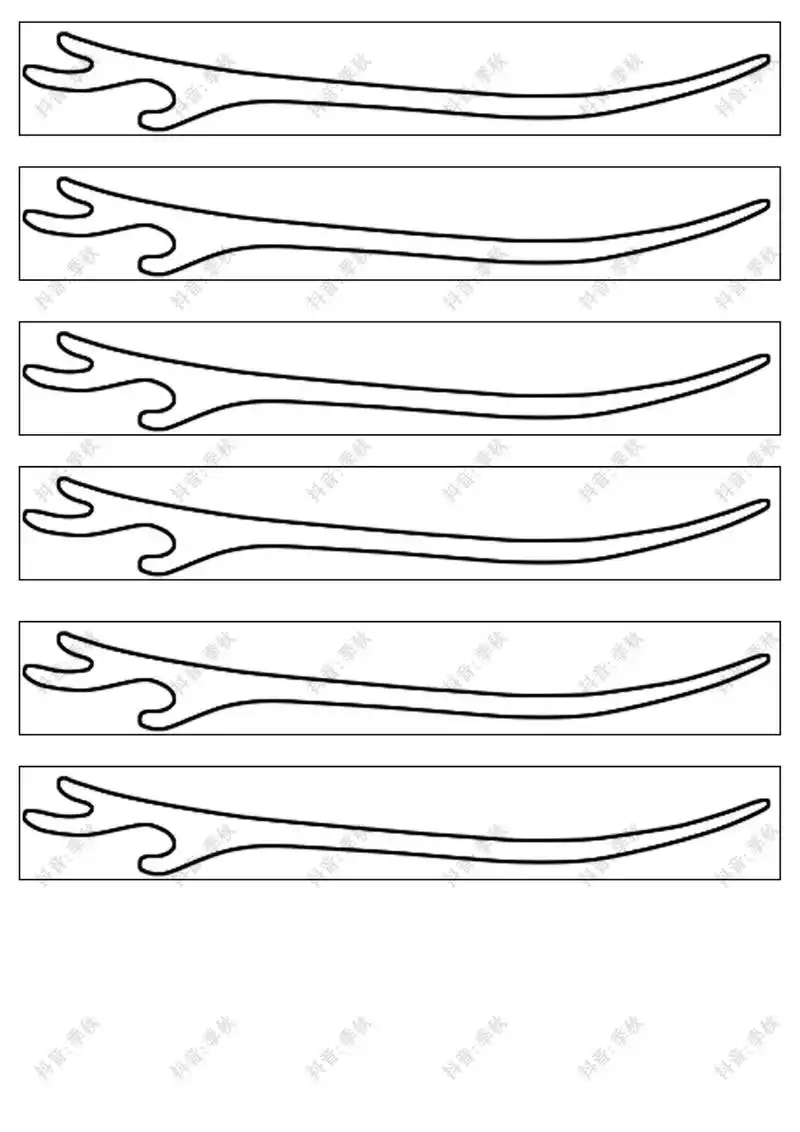 发簪图纸分享 点击保存  a4纸可直接打印#手工桃木簪子 # - 抖音