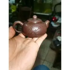 六十年代的老紫砂壶小品壶底款中国宜兴包浆老辣可惜残了有线需要修复