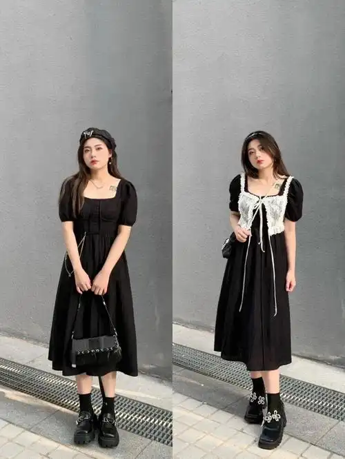 一个丸子 搭配的鞋子也是一个道理,搭配  粗跟鞋才能让腿看上去更 ..