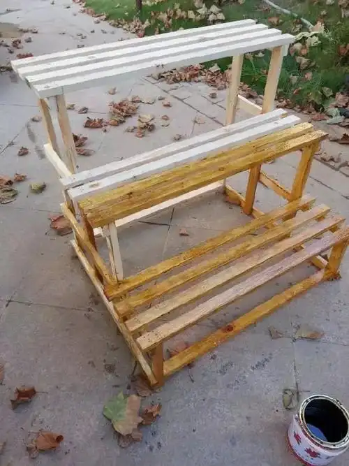 老公你真棒!花了五天时间,终于把两个"花架"做好了!