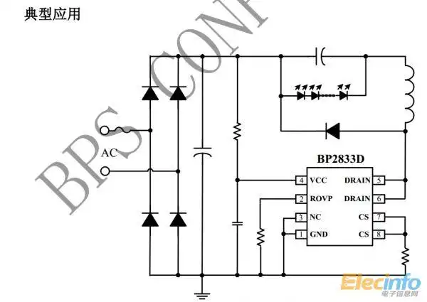 led电源模块bp283128322833典型应用电路