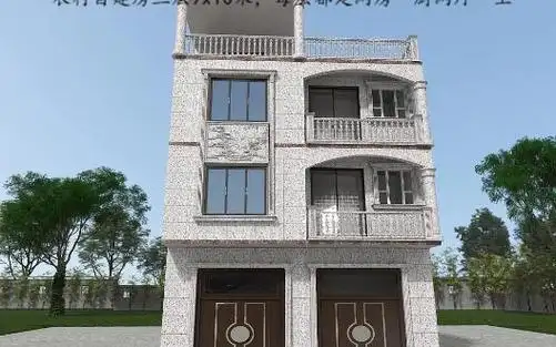 农村自建房三层9x10米,每层都是两房一厨两厅一卫