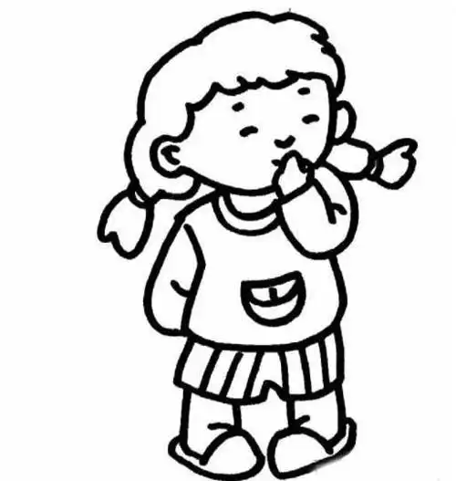 简笔画宝宝长大了