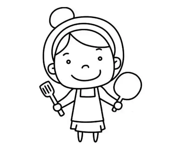 职业妈妈简笔画