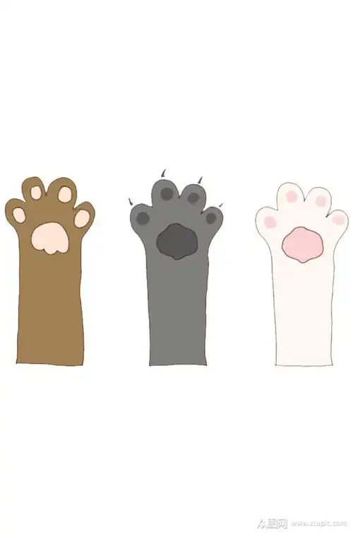 可爱卡通手绘猫咪猫爪