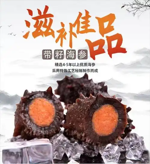 厂家现货批发 即食带籽海参 海参皇后500g 支持预定 大连即食海参