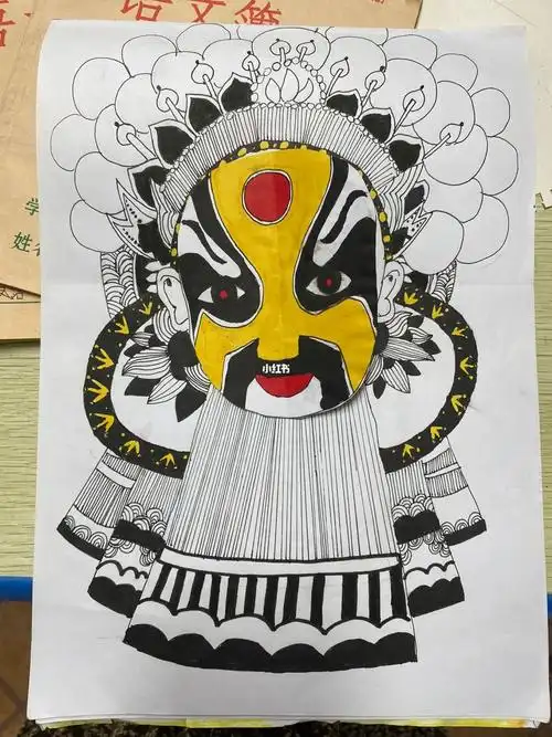 脸谱儿童创意画