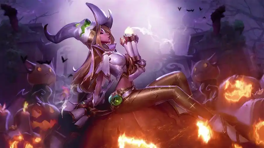 赏金猎人 厄运小姐 万圣节(bewitching miss fortune) 皮肤浏览 skin