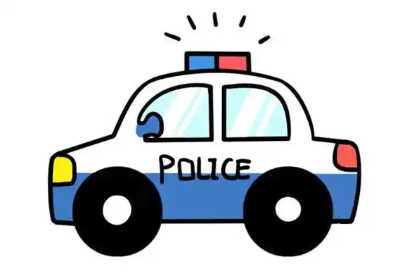 怎么画警车警车简笔画画法步骤图片