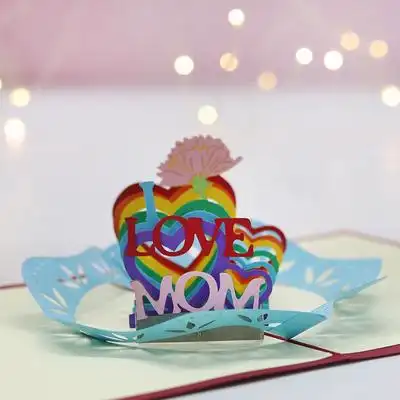 生日礼物三八妇女节送妈妈的手工创意立体折叠卡片贺卡