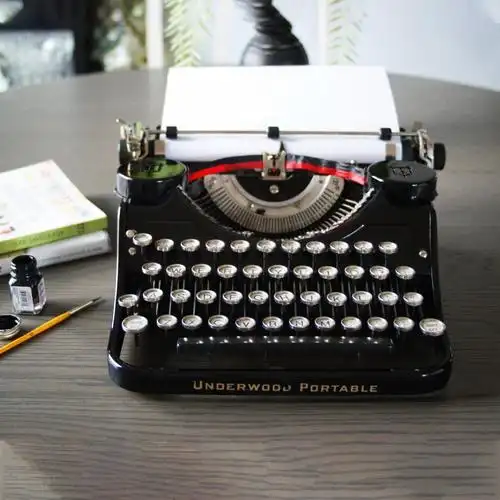 打字机老式复古underwood安德伍德打字英文机械古董打字机