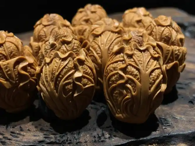 招百财橄榄核百财(白菜)手串 橄榄胡手串手链 文玩核雕白菜手串