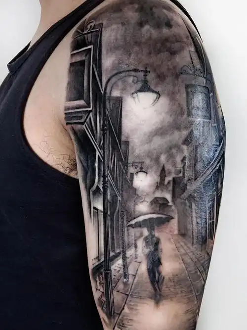 孤独的人_纹身图案手稿图片_骨头的纹身作品集