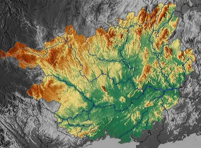中国34省区市三维地形图_福建_台湾_宁夏