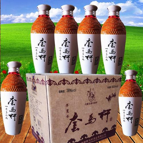 酒白酒套马杆酒38度浓香型纯粮食酒600ml *6瓶装蒙古酒包邮