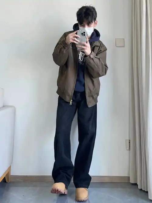 男装2024新款日系男装衣服春秋季男牛仔裤夹克外套男春天穿搭套装