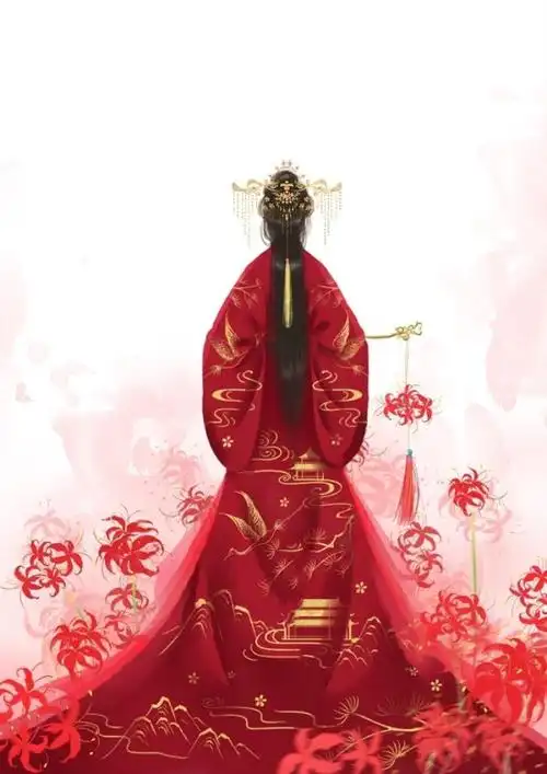 凄美图片别样凄美的彼岸花主题人物插画